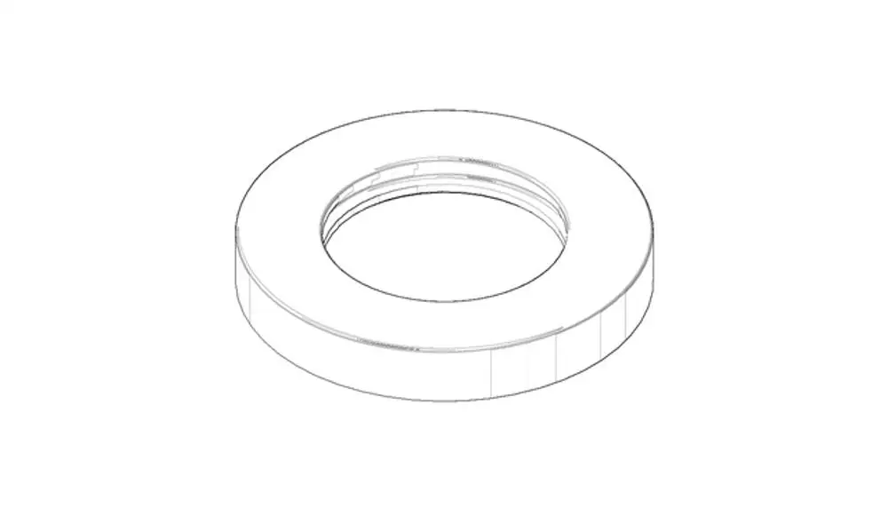 DORNBRACHT Rosette V&B Logo ERSATZTEILE 092722041 D. 60 x D. 35 x 9 mm Chrom, 092722041-00 Galeriebild 1